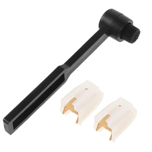 FUNOMOCYA 2 Pack Record Player Needle Replacement Rhodium Gold Stylus Cleaning Brush Turntable Needle Set Record