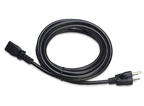 Image of Amazon Basics Computer Monitor TV Replacement Power Cord, 12 ft, 24 count, Black