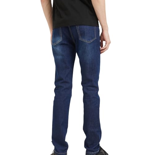 Stretch Fit Jeans for Men - Slim & Regular Fit Denim Blue Men Jeans, Straight Leg & Slim Fit Pants-Men's 5-Pocket2
