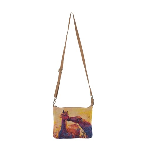 Horses - Crossbody Sling Bags for Women, Cell Phone Purse, Cotton Canvas Purses, Cross Body Phone Purse2