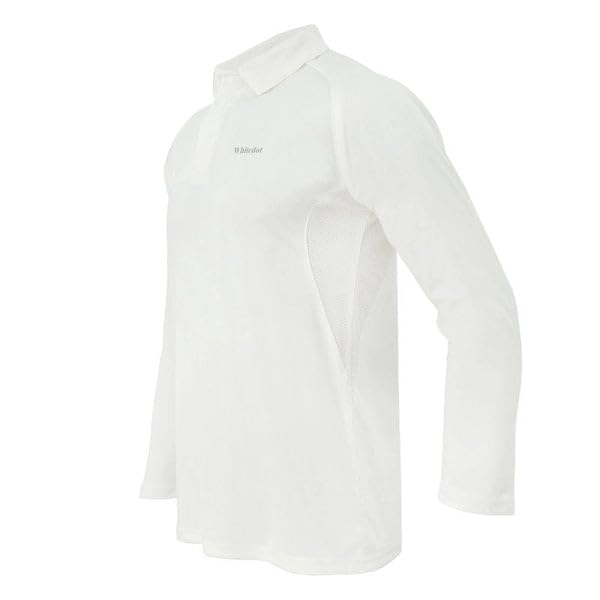 Image of Whitedot Hexa Quick Dry Polo T-Shirt - Full Sleeves - Off White