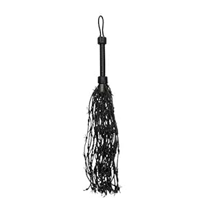 Shots Ouch! Pain – Leather Barbed Wire Flogger – Black