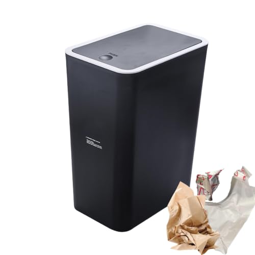 Cubo de basura moderno y delgado a presión para cocina y baño 2