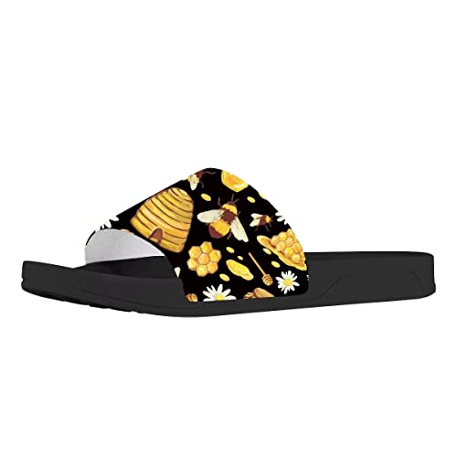 Forchrinse Women Soft Non Slip Sandals Flat Slides for Beach Pool Shower Home Slippers