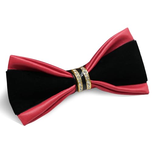 Image of Men's PU Velvet Rhinestone Bow Tie for Wedding