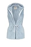 webpelz weste damen Länge ca. 65 cm Ringella Bloomy Damen Weste mit Kapuze und Bindeband eisblau 52 0554619, eisblau, 52