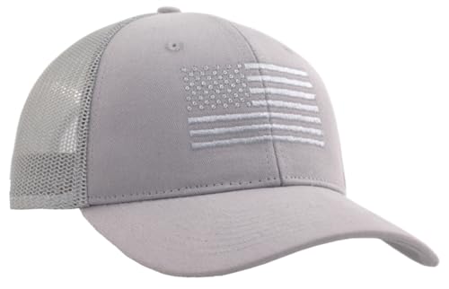 Image of TSSGBL USA Flag Trucker Hat - OSFM & XXL Big Head Fit, Adjustable Mesh Snapback American Patriotic Baseball Cap