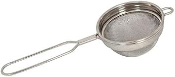 Stainless Steel Mini Tea Strainer 3 inch - Ideal Size for Straining Teas and Cocktails or Sifting Flour Spices & Herbs Chai Tea Strainer