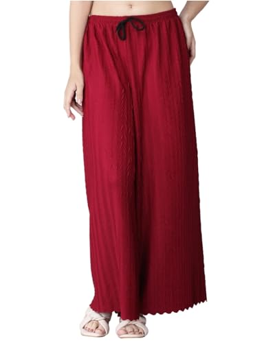 Image of Pack of 2 Women Palazzo Pants | Wide Leg Loose Fit | Combo Pack | Free Size | Stretchable Waist | Casual Wear, Office Wear, Home Wear Palazzo