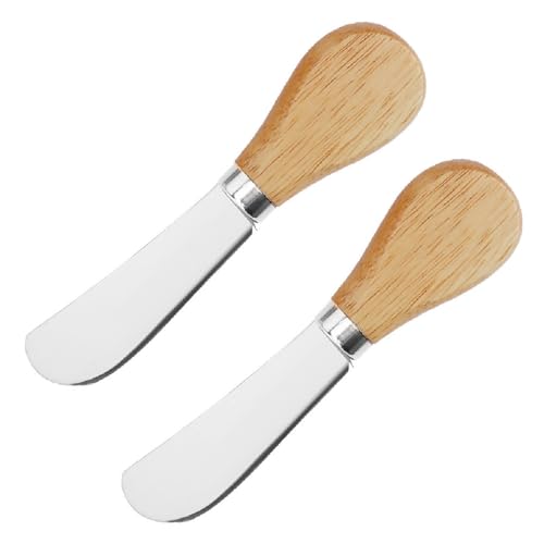 JTKREW 2 Stück Butter Knife-12.5cm Tortenmesser Edelstahl Buttermesser-Buttermesser-Klein Käsemesser Set Buttermesser für Käse Kalte Butter Marmelade Gebäck Kitchen Tägliches Frühstück Spreader