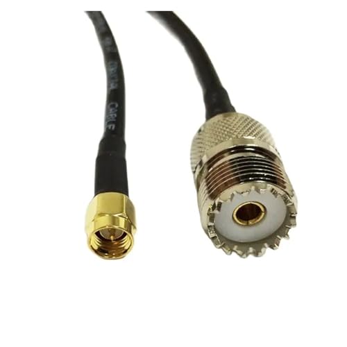 Cable de antena RG58 de 5m con conector SO239 a SMA macho para instalar radio en el coche