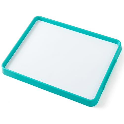 Odoorgames Magnetic Board for Kids 13.2 X 10 - Magnetic Dry Erase Tray | Stackable Magnetic Tray for Classroom Home Travel & Preschool Learning (Cyan)