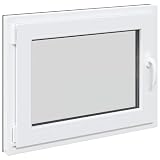vidaXL Finestra seminterrato a ribalta e scorrimento RISOR 80 x 60 cm...