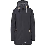 Einfassung an den Bündchen. Trespass Damen Jacke Kristen, mit Kapuze, wasserdicht, längere Länge (XL) (Schwarz)