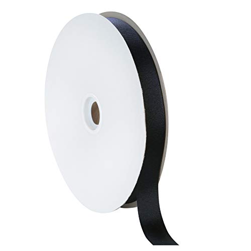 Berwick Offray 7/8" Grosgrain Ribbon, Black, 100 Yards