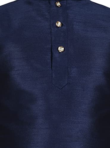 Image of SG YUVRAJ Boy's Raw Silk Kurta Dhoti Set