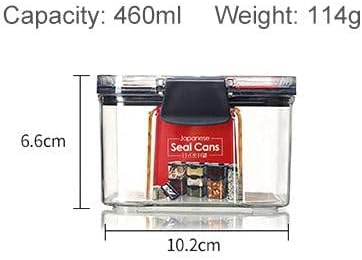 Miniatura 3 de S&M - Juego de 5 recipientes herméticos para almacenamiento de alimentos con tapas para organización de cocina y despensa, recipientes de plástico