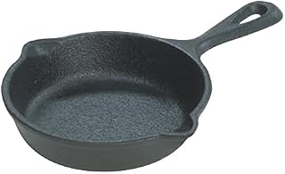 Lodge 8.89 cm / 3.5 inch Pre-Seasoned Cast Iron Round Mini Skillet / Frying Pan