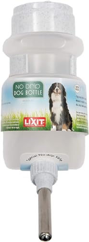 Lixit Top Fill NO-Drip Water Bottles for Dogs. (44 FL Oz (Pack of 1), White)
