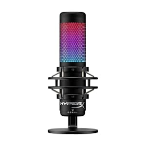HyperX QuadCast S RGB USB Condenser Microphone with Shock Mount for Gaming, Streaming, Podcasts