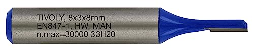 Tivoly XT60642067831 Straight Router Bits, Blue, diameter 3mm