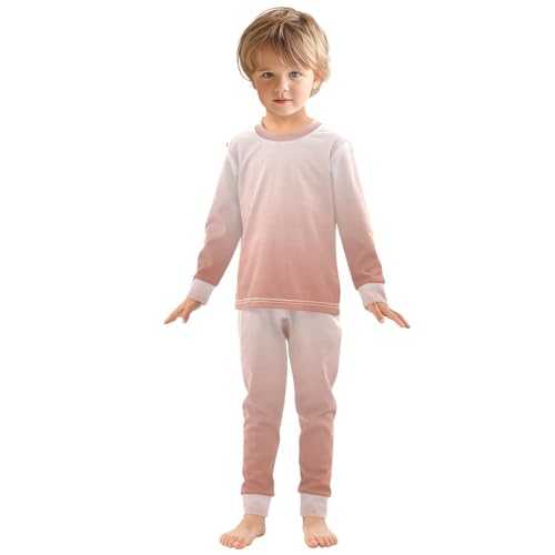 Gradient Dark Pink Long Sleeve Pajamas Set Sleepwear Jammies 2pcs Set Pjs Gradient Dark Pink
