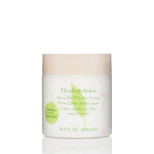 Elizabeth Arden Green Tea Pistachio Crunch Honey Drops Body Cream, 500ml, Citrus, Gourmand & Musk Fragrance, Hydrating Perfumed Body Cream for Women