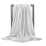 Larga bufanda Tamaño :90*90 cm.Ligero y transpirable, comodidad, delgado, liso y suave. Las personas sensibles al sol también pueden usar una bufanda para proteger a los pequeños hombros, brazos y hombros.