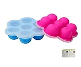 2-Pack Mini Silicone Egg Bites Mold by ULEE, for Instant Pot 3 qt and above