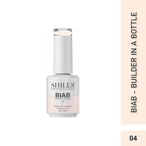 Image of SHILLS PROFESSIONAL BIAB - Builder in a Bottle 15ml | Soak Off UV & LED Gel Polish | Nail Strengthener, Base & Builder Gel in One | Long-Lasting, Chip-Resistant Formula | Available in 6 Shades (04 - Ivory Pink)