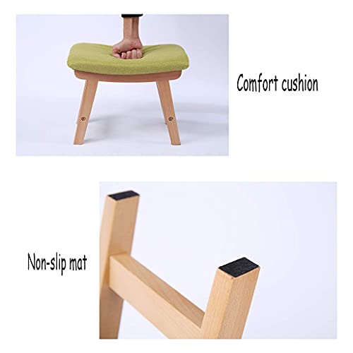 Repose-pieds tabouret carré en tissu rembourré pour salon