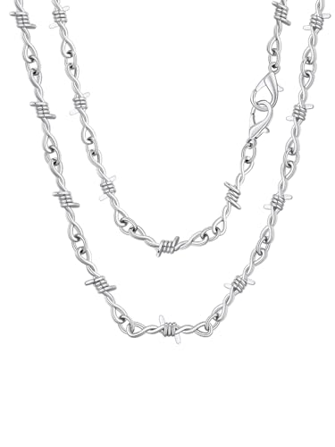 FindChic Handcuff Necklace Padlock Pendant Customized Handcuffs Bracelet Stainless Steel/18K Gold Plated/Black Curb Chain Interlocking 16inch/18inch Friendship Statement Necklace for Girls & Women