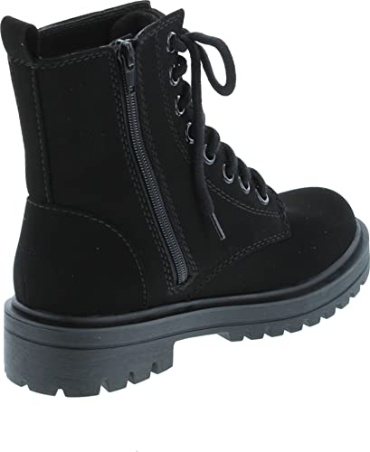 Image of Soda FIRM - Lug Sole Combat Ankle Bootie Lace up w /Side Zipper