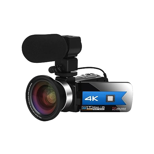 Caméra vidéo numérique 56MP fluide grand angle et vision nocturne nette