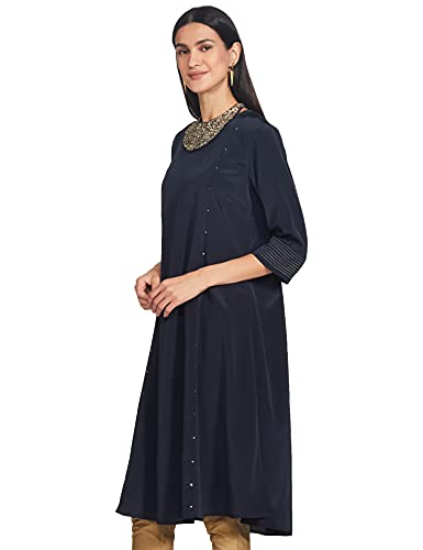 Image of W for Woman Women's Cotton Solid Regular Kurta