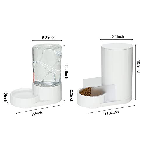 Cat Water Dispenser and Food Feeder Set,Upgrade Cat Dog Feeding Bowl and Pet Drinking Dispenser for Small Medium Cats… - Image 3