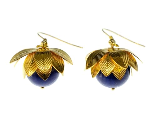 Boucles d'oreilles colibri percé géométrie Miniblings en filigrane plaqué or