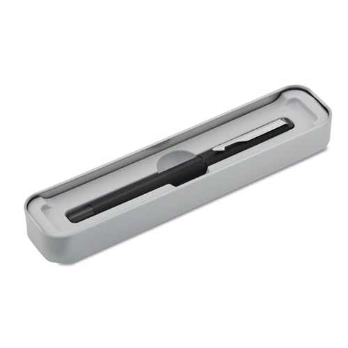 Image of Parker Vector Matte Black Chrome Trim| Roller Ball Pen| Ink Color : Blue | Corporate Gift | Elite Pen for Professionals