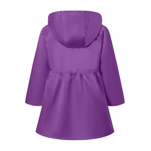 Betusline Girls Satin Trench Coat Fashion Single Breasted Cute Sparkly Hooded Outwear Jacket2