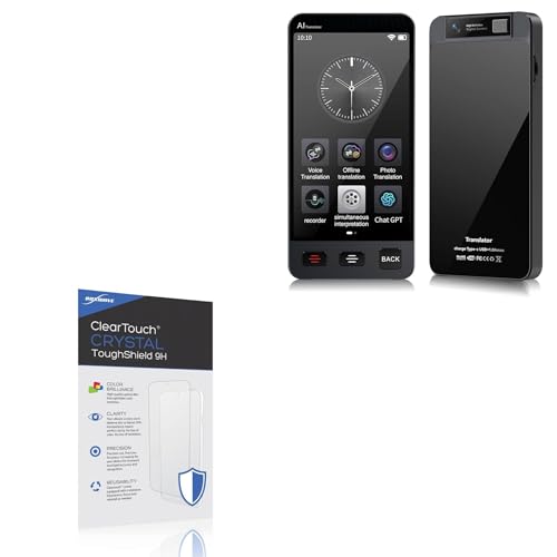 BoxWave Screen Protector Compatible with MINIBEAR M80 Language Translator (4 in) - ClearTouch Crystal ToughShield 9H (2-Pack), Clear 9H Tough Flexible Film Screen Protector
