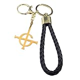 POWRINERIET New 2026 Ghost BC Tassel Crystal Key Chain Stainless Steel Alloy Leather Keyring Ghost Ghoul Band Nameless Car Bag Key Holder Trendy Jewelry Fashion Festival Party