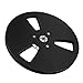 1/4 7 Inch Empty Take Up Reel to Reel Small Hub, Long Play Analog Recording Tape 3 Holes Aluminum Alloy Open Reel Takeup Reel for Nab Black