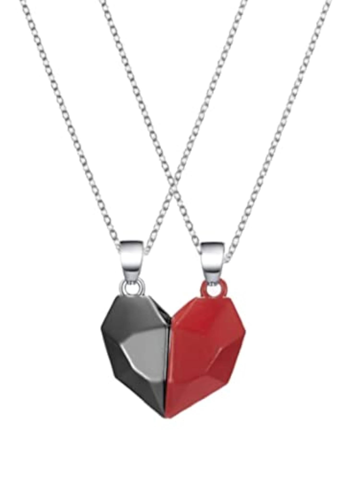 Trendy Silver Plated Hug Pendant Heart Necklace