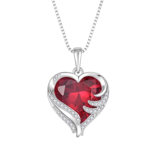 Pierre de Naissance Collier Coeur Femme Argent 925 starchenie pour un symbole d'amour éternel