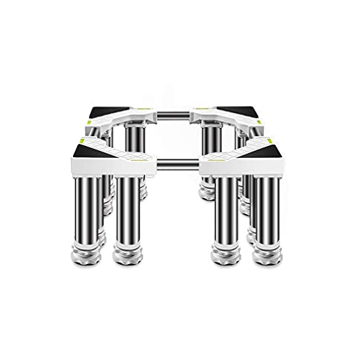 Base para lavadora Bandeja para lavadora resistente Base con 12 patas Pedestal para secadora y refrigerador Longitud/ancho ajustables 45-65 cm Estante para refrigerador y congelador Pedestal
