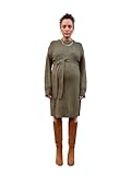 Encolure ronde ENVIE DE FRAISE Robe Grossesse en Tricot Vert 46/48