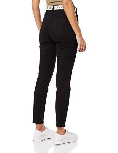Calça Sarja Karen Com Cinto, Colcci, 40, Preto, Feminino