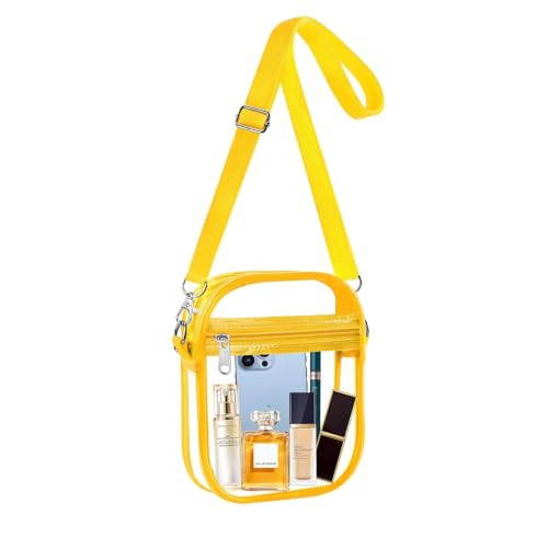 Image of Fibrdoo Clear Crossbody Purse Bag, Clear Bag Stadium Approved with Front Pocket for Concerts Sports Festivals