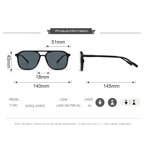 Lunettes de soleil monture large punk pour bloquer les reflets UV400