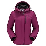 CAMEL CROWN Women's Waterproof Ski Jacket Windproof Hooded Winter Coat Warm Inner Jacket Outdoor...